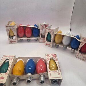 Westinghouse Vintage Christmas C7 Light Bulbs Multi-Color 5 Bulb Packs Boxed